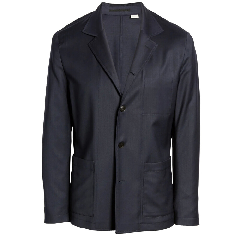 Tiger Of Sweden Deconstructed Stretch Wool Blend Sport Coat Midnight 46R (36US)